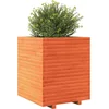 Image de vidaXL - Plantenbak - 60x60x72 - cm - massief - grenenhout - wasbruin