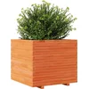 Image de vidaXL - Plantenbak - 80x80x72 - cm - massief - grenenhout - wasbruin