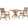 Image de vidaXL - 3-delige - Tuinset - massief - acaciahout