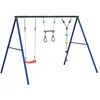 Image de vidaXL - Schommelset - met - schommel, - trapeze - en - klimtouw - met - schijven