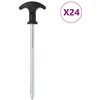 Image de vidaXL - Tentharingen - 24 - st - Ø7 - mm - 17 - cm - gegalvaniseerd - staal