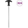 Image de vidaXL - Tentharingen - 24 - st - Ø7 - mm - 20 - cm - gegalvaniseerd - staal