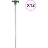 Image de vidaXL - Tentharingen - 12 - st - 7 - mm - 25 - cm - gegalvaniseerd - staal - polypropeen