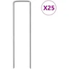 Image de vidaXL - Grondharingen - 25 - st - U-vormig - 15x3,5 - cm - gegalvaniseerd - staal