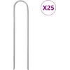 Image de vidaXL - Grondharingen - 25 - st - U-vormig - 15x3,5 - cm - gegalvaniseerd - staal