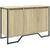 Image de vidaXL - Wastafelkast - 91x35x60 - cm - bewerkt - hout - sonoma - eikenkleurig