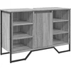 Image de vidaXL - Wastafelkast - 91x35x60 - cm - bewerkt - hout - grijs - sonoma - eikenkleurig