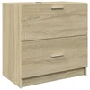 Image de vidaXL - Wastafelkast - 59x37x59 - cm - bewerkt - hout - sonoma - eikenkleurig