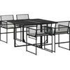 Image de vidaXL - 5-delige - Tuinset - met - kussens - poly - rattan - zwart