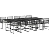 Image de vidaXL - 11-delige - Tuinset - met - kussens - poly - rattan - zwart