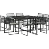 Image de vidaXL - 9-delige - Tuinset - poly - rattan - zwart