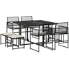 Image de vidaXL - 9-delige - Tuinset - poly - rattan - zwart