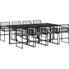 Image de vidaXL - 9-delige - Tuinset - poly - rattan - zwart