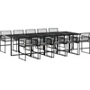 Image de vidaXL - 11-delige - Tuinset - met - kussens - poly - rattan - zwart