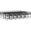 Image de vidaXL - 13-delige - Tuinset - met - kussens - poly - rattan - zwart