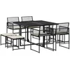 Image de vidaXL - 9-delige - Tuinset - poly - rattan - zwart
