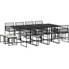 Image de vidaXL - 13-delige - Tuinset - met - kussens - poly - rattan - zwart