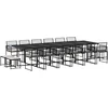 Image de vidaXL - 17-delige - Tuinset - met - kussens - poly - rattan - zwart