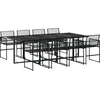 Image de vidaXL - 9-delige - Tuinset - poly - rattan - zwart
