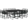 Image de vidaXL - 11-delige - Tuinset - poly - rattan - zwart