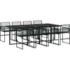Image de vidaXL - 9-delige - Tuinset - poly - rattan - zwart
