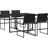 Image de vidaXL - 5-delige - Tuinset - met - kussens - poly - rattan - zwart
