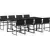 Image de vidaXL - 9-delige - Tuinset - poly - rattan - zwart