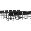 Image de vidaXL - 11-delige - Tuinset - met - kussens - poly - rattan - zwart