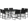 Image de vidaXL - 9-delige - Tuinset - poly - rattan - zwart