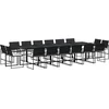 Image de vidaXL - 17-delige - Tuinset - met - kussens - poly - rattan - zwart
