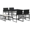 Image de vidaXL - 9-delige - Tuinset - poly - rattan - zwart