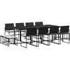Image de vidaXL - 13-delige - Tuinset - met - kussens - poly - rattan - zwart