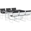 Image de vidaXL - 7-delige - Tuinset - met - kussens - textileen - wit