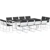 Image de vidaXL - 13-delige - Tuinset - met - kussens - textileen - wit