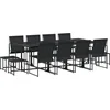 Image de vidaXL - 13-delige - Tuinset - textileen - zwart