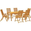 Image de vidaXL - 7-delige - Tuinset - 180x90x75 - cm - massief - acaciahout
