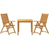 Image de vidaXL - 3-delige - Tuinset - 85x85x74 - cm - massief - acaciahout
