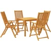 Image de vidaXL - 5-delige - Eethoek - 85x85x74 - cm - massief - acaciahout