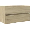 Image de vidaXL - Wastafelkast - 80x38,5x45 - cm - spaanplaat - sonoma - eikenkleurig