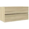 Image de vidaXL - Wastafelkast - 90x38,5x45 - cm - spaanplaat - sonoma - eikenkleurig