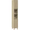 Image de vidaXL - Badkamerkast - 30x30x190 - cm - bewerkt - hout - sonoma - eikenkleurig
