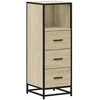 Image de vidaXL - Badkamerkast - 35x37,5x100 - cm - bewerkt - hout - sonoma - eikenkleurig