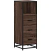 Image de vidaXL - Badkamerkast - 35x37,5x100 - cm - bewerkt - hout - bruin - eikenkleur