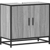Image de vidaXL - Wastafelkast - 65x33x60 - cm - bewerkt - hout - grijs - sonoma - eikenkleurig