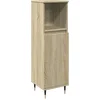 Image de vidaXL - Badkamerkast - 30x30x100 - cm - bewerkt - hout - sonoma - eikenkleurig