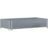 Image de vidaXL - Plantenbak - 100x50 - cm - massief - grenenhout - grijs