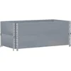Image de vidaXL - Plantenbak - 100x50 - cm - massief - grenenhout - grijs