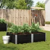 Image de vidaXL - Plantenbak - 150x100 - cm - massief - grenenhout - zwart