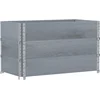 Image de vidaXL - Plantenbak - 100x50 - cm - massief - grenenhout - grijs