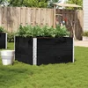 Image de vidaXL - Plantenbak - 100x100 - cm - massief - grenenhout - zwart